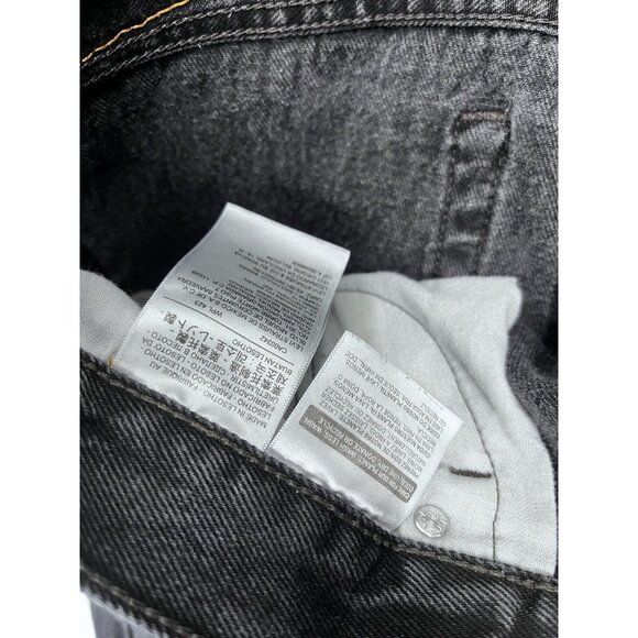 Levi’s 505 Black Denim Jeans Mens 36x32 Regular Fit Straight - Picture 6 of 11